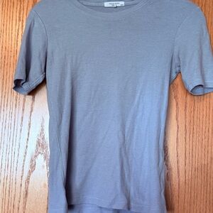 Rag & Bone Light Gray Ribbed Tee
